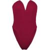 imageALCEA ROSEA Womens Strapless Bodysuit Sexy Deep V Neck Thong Tummy Control Shapewear with Underwire 1839Burgundy1838