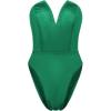 imageALCEA ROSEA Womens Strapless Bodysuit Sexy Deep V Neck Thong Tummy Control Shapewear with Underwire 1839Dark Green1839