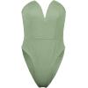 imageALCEA ROSEA Womens Strapless Bodysuit Sexy Deep V Neck Thong Tummy Control Shapewear with Underwire 1839Light Green1838