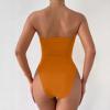 imageALCEA ROSEA Womens Strapless Bodysuit Sexy Deep V Neck Thong Tummy Control Shapewear with Underwire 1839Orange1838