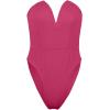 imageALCEA ROSEA Womens Strapless Bodysuit Sexy Deep V Neck Thong Tummy Control Shapewear with Underwire 1839Pink1838