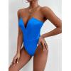 imageALCEA ROSEA Womens Strapless Bodysuit Sexy Deep V Neck Thong Tummy Control Shapewear with Underwire 1839Royal Blue1839