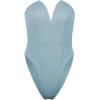 imageALCEA ROSEA Womens Strapless Bodysuit Sexy Deep V Neck Thong Tummy Control Shapewear with Underwire 1839Sky Blue1838