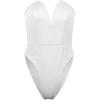 imageALCEA ROSEA Womens Strapless Bodysuit Sexy Deep V Neck Thong Tummy Control Shapewear with Underwire 1839White1838