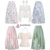 imageALCEA ROSEA Womens Ruffled HighWaisted Long Floral Printed Midi SkirtPink