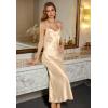 imageALCEA ROSEA Womens Satin Nightgown Sexy Silky Cowl Neck Slip Dress Lingerie Sleepwear 39223922champagne