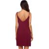 imageALCEA ROSEA Womens Full Slips Cami Long Slip Dress Nightgown Sexy Mesh V Neck Under Dresses Chmeise Lingerie Sleepwear 3956Wine