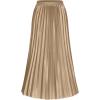 imageALCEA ROSEA Womens Pleated Midi Skirt High Waist Knitted Solid Casual Skirt 7855Beige7855