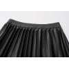 imageALCEA ROSEA Womens Pleated Midi Skirt High Waist Knitted Solid Casual Skirt 7855Black7855