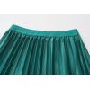 imageALCEA ROSEA Womens Pleated Midi Skirt High Waist Knitted Solid Casual Skirt 7855Dark Green7855