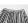 imageALCEA ROSEA Womens Pleated Midi Skirt High Waist Knitted Solid Casual Skirt 7855Grey7855