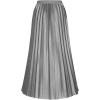 imageALCEA ROSEA Womens Pleated Midi Skirt High Waist Knitted Solid Casual Skirt 7855Grey7855