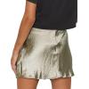 imageALCEA ROSEA Womens Satin Silky Lace Trim Split Mini Skirt Slit Hem High Waist ALine Short Skirt Solid Slit Skirts for WomenLight Green