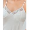 imageALCEA ROSEA Womens Satin Slip Dress Chemise Nightdress Sexy Sleepwear Silky Negligee 3705White