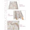 imageALCEA ROSEA Womens Silky Satin Long Skirt High Waist Elastic Waist A Line Flared Skirt with Slit 7819Khaki L7819pink