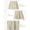 imageALCEA ROSEA Womens Silky Satin Long Skirt High Waist Elastic Waist A Line Flared Skirt with Slit 7819Khaki L7819yellow
