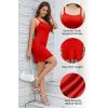 imageALCEA ROSEA Womens Summer Bodycon Mini Dress Casual Sleeveless Square Neck Ribbed Tank DressesFlame Red