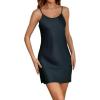 imageALCEA ROSEA Lingerie Sexy Satin Silky Nightgowns Sexy Chemise Slip Nightie babydoll for WomenJet Black