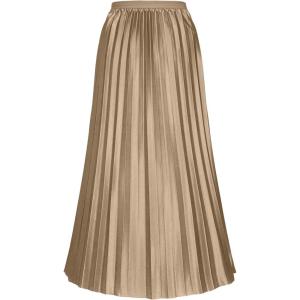 imageALCEA ROSEA Womens Pleated Midi Skirt High Waist Knitted Solid Casual Skirt 7855Beige7855