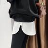 imageALCEA ROSEA Shirt Extender for Women Adjustable Fake Layering Leggings Top Buttons Removable Half Length Undershirt Skirt7865White