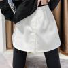 imageALCEA ROSEA Shirt Extender for Women Adjustable Fake Layering Leggings Top Buttons Removable Half Length Undershirt Skirt7865White