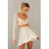 imageALCEA ROSEA Silky Satin Mini Skirt for Women Adjustable Self Tie High Waist Flowy Casual Short Skater Short Skirt 7821Beige