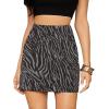 imageALCEA ROSEA Women Faux Suede Mini Skirt High Waist Side Split Zipper Bodycon Short SkirtDark Gray