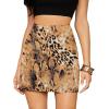 imageALCEA ROSEA Women Faux Suede Mini Skirt High Waist Side Split Zipper Bodycon Short SkirtGinger