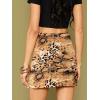 imageALCEA ROSEA Women Faux Suede Mini Skirt High Waist Side Split Zipper Bodycon Short SkirtGinger
