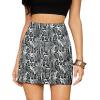 imageALCEA ROSEA Women Faux Suede Mini Skirt High Waist Side Split Zipper Bodycon Short SkirtGrey