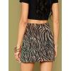 imageALCEA ROSEA Women Faux Suede Mini Skirt High Waist Side Split Zipper Bodycon Short SkirtJet Black