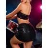 imageALCEA ROSEA Women Sparkly Sequin Mini Skirt Low Waist Glitter Skirt Bodycon Sexy Night Out Party Skirts for WomenBlack