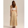 imageALCEA ROSEA Womens Boho Tiered Maxi Skirt Elastic High Wasited Flowy Ruffle Beach Vacation Summer Long Skirt with Pocket78897890beige