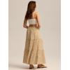 imageALCEA ROSEA Womens Boho Tiered Maxi Skirt Elastic High Wasited Flowy Ruffle Beach Vacation Summer Long Skirt with Pocket78897890beige