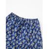 imageALCEA ROSEA Womens Boho Tiered Maxi Skirt Elastic High Wasited Flowy Ruffle Beach Vacation Summer Long Skirt with Pocket7889Navy