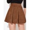 imageALCEA ROSEA Womens Corduroy Mini Skirt Aline Pleated Button Closure Casual High Wasit Short Skirt 7825Khaki