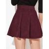 imageALCEA ROSEA Womens Corduroy Mini Skirt Aline Pleated Button Closure Casual High Wasit Short Skirt 7825Violet