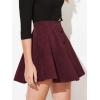 imageALCEA ROSEA Womens Corduroy Mini Skirt Aline Pleated Button Closure Casual High Wasit Short Skirt 7825Violet