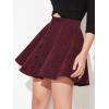imageALCEA ROSEA Womens Corduroy Mini Skirt Aline Pleated Button Closure Casual High Wasit Short Skirt 7825Violet