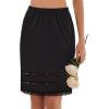 imageALCEA ROSEA Womens Half Slips for Under Dresses Skirt Extenders Lace Midi Underskirt Skirt 7872Black