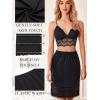 imageALCEA ROSEA Womens Half Slips for Under Dresses Skirt Extenders Lace Midi Underskirt Skirt 7872Black