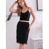 imageALCEA ROSEA Womens Half Slips for Under Dresses Skirt Extenders Lace Midi Underskirt Skirt 7872Black