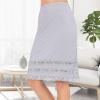 imageALCEA ROSEA Womens Half Slips for Under Dresses Skirt Extenders Lace Midi Underskirt Skirt 7872Grey