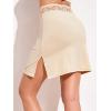 imageALCEA ROSEA Womens Half Slips for Underskirt Non Cling Floral Lace Trim Waistband Slip Skirt 7871Beige