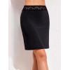 imageALCEA ROSEA Womens Half Slips for Underskirt Non Cling Floral Lace Trim Waistband Slip Skirt 7871Black