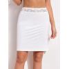 imageALCEA ROSEA Womens Half Slips for Underskirt Non Cling Floral Lace Trim Waistband Slip Skirt 7871White
