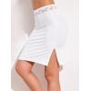 imageALCEA ROSEA Womens Half Slips for Underskirt Non Cling Floral Lace Trim Waistband Slip Skirt 7871White