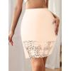 imageALCEA ROSEA Womens Midi Slip Skirt Half Slips for Under Dresses Non Cling Lace Trim Slip Skirt 7870Beige