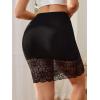 imageALCEA ROSEA Womens Midi Slip Skirt Half Slips for Under Dresses Non Cling Lace Trim Slip Skirt 7870Jet Black