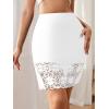 imageALCEA ROSEA Womens Midi Slip Skirt Half Slips for Under Dresses Non Cling Lace Trim Slip Skirt 7870White